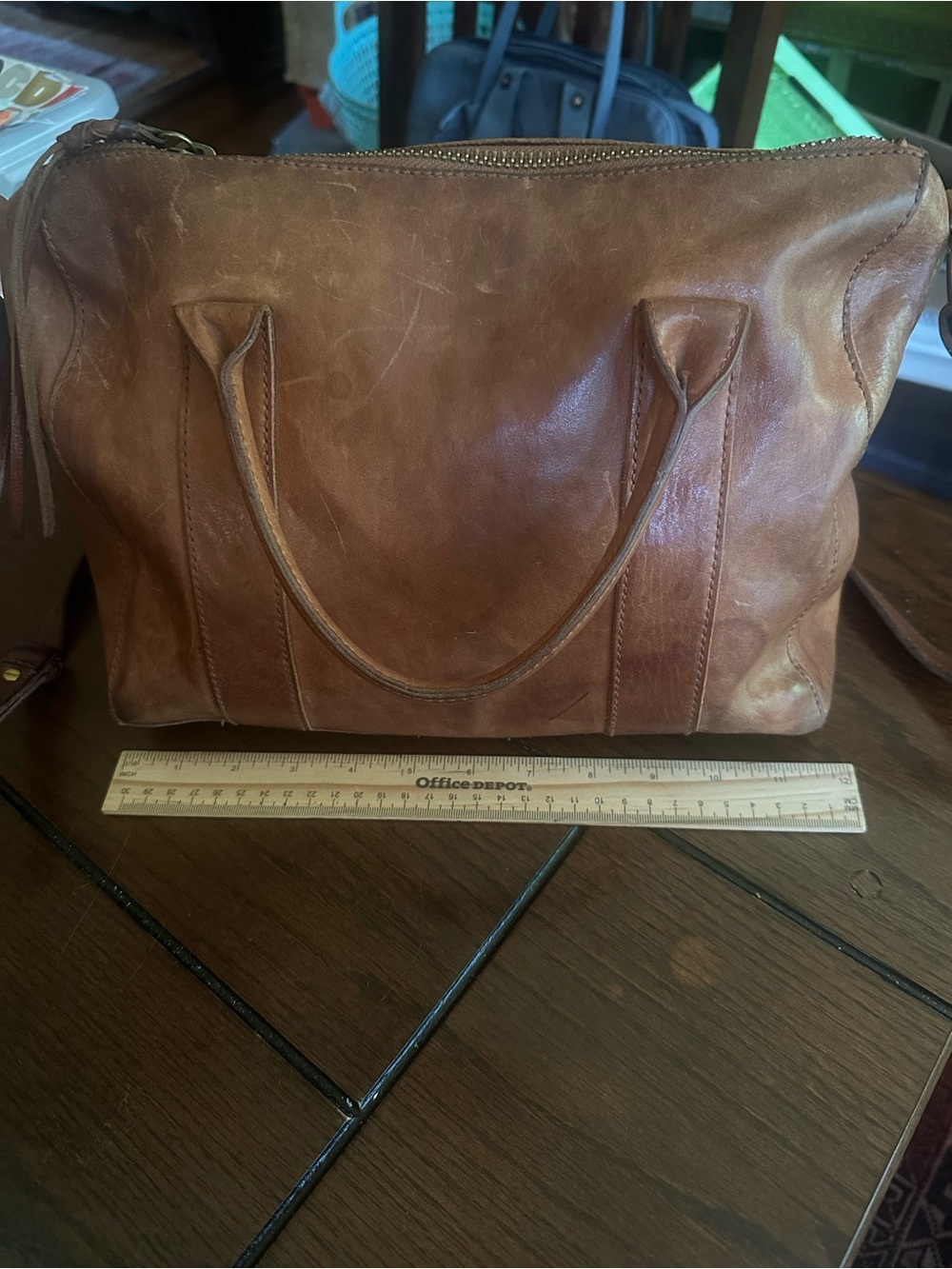 Madewell Brown Leather Satchel Crossbody Bag - Picture 10 of 12